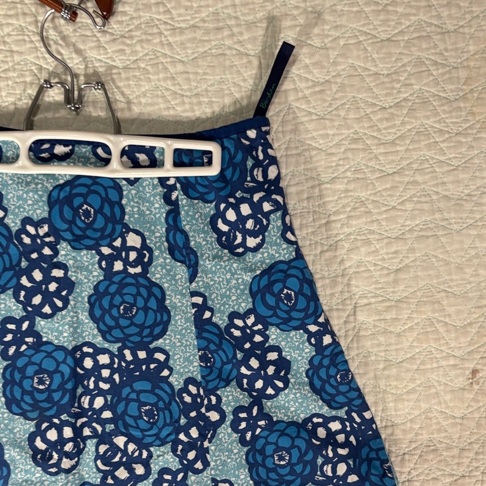 Boden Blue Floral A-Line Skirt 100% cotton skirt and lining - Picture 3 of 6